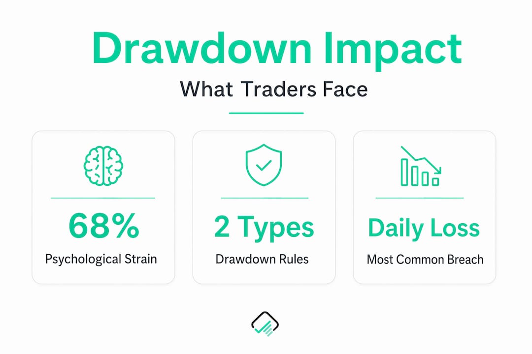 Infographic showing drawdown impact statistics