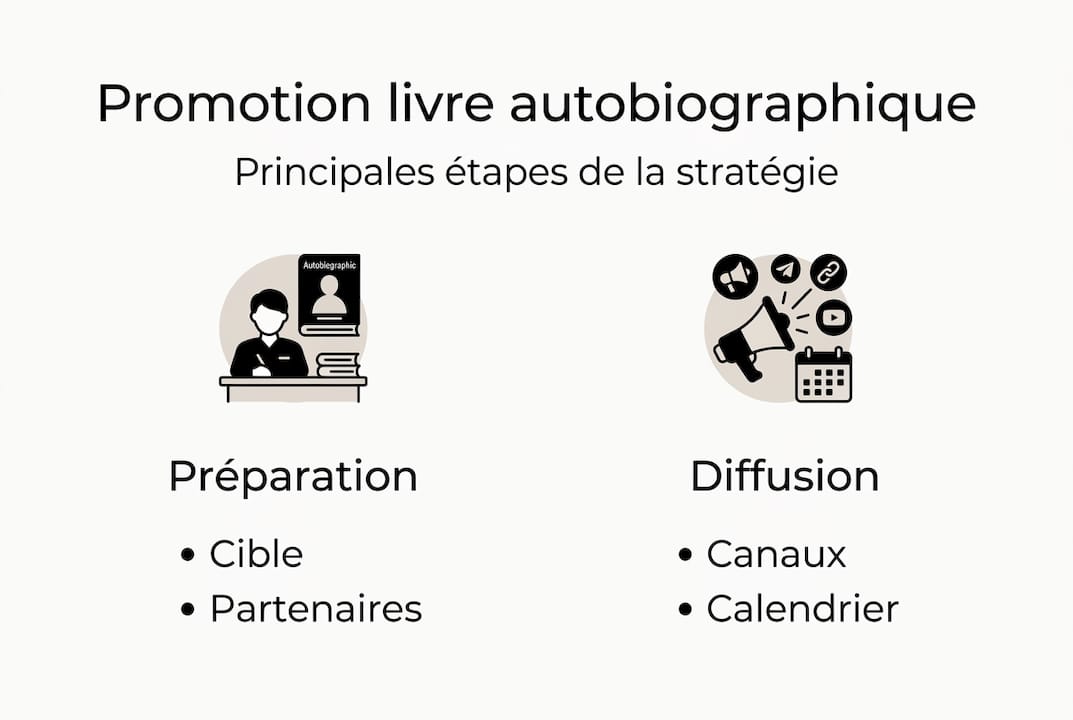 Infographie : les étapes incontournables pour promouvoir son autobiographie