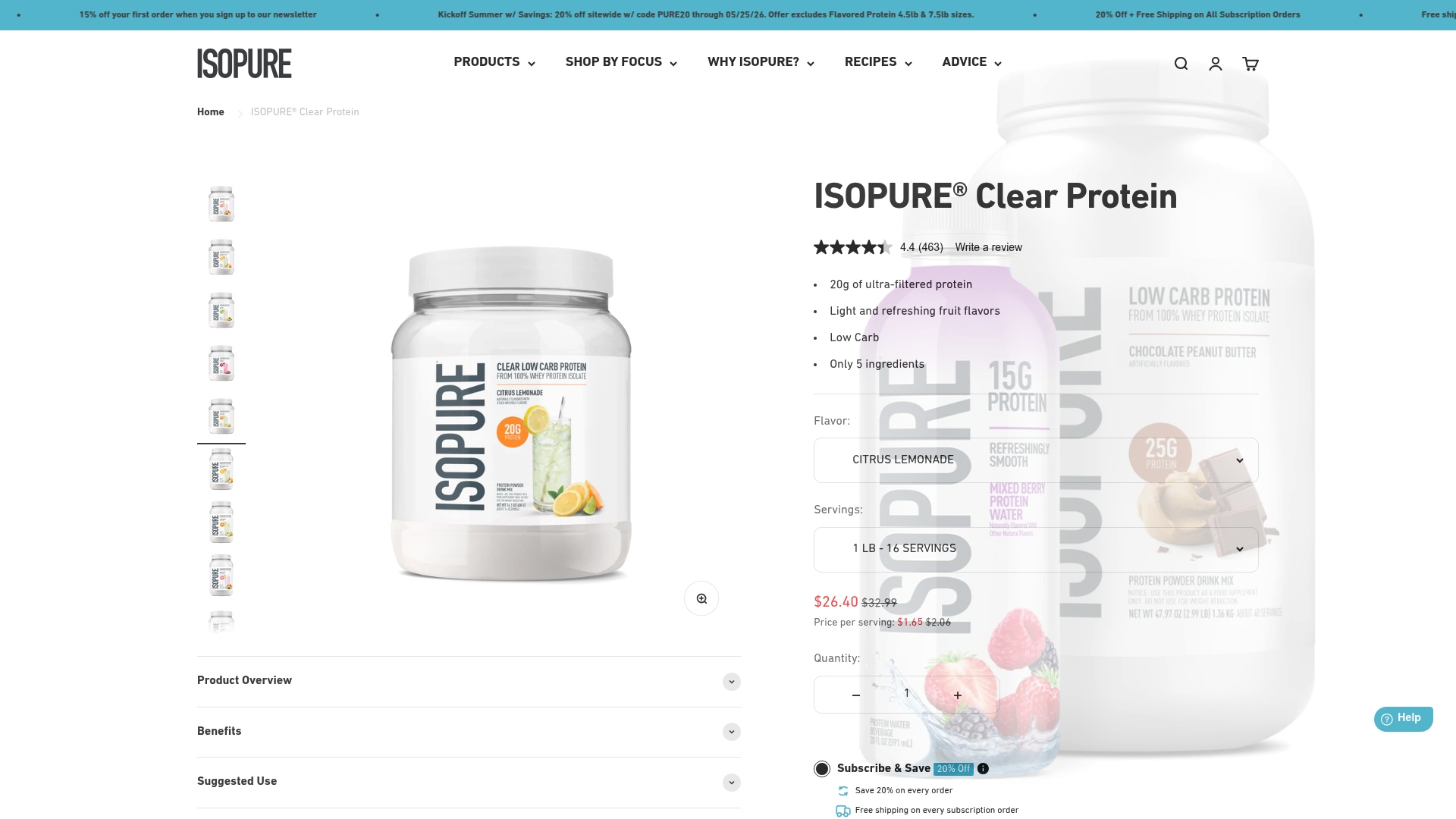 https://theisopurecompany.com/en-us/Products/Powder/ISOPURE®-CLEAR-LOW-CARB-PROTEIN/p/1099531