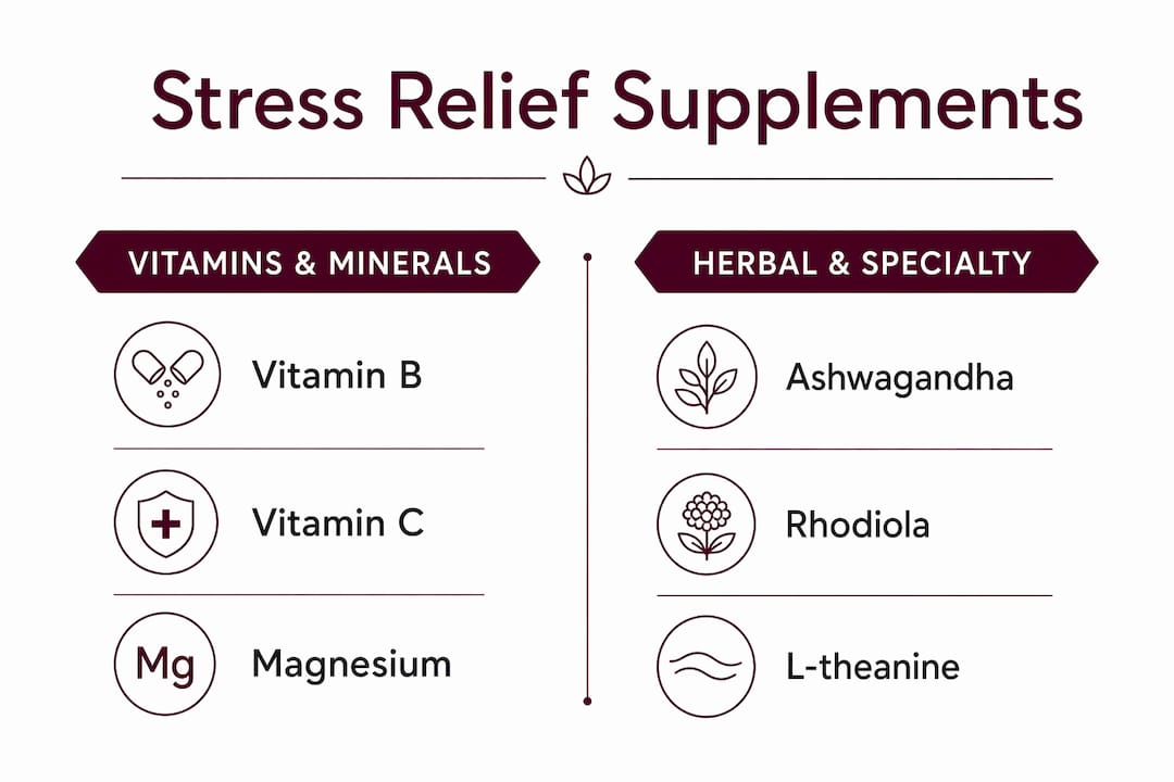 Infographic comparing vitamins versus herbal supplements