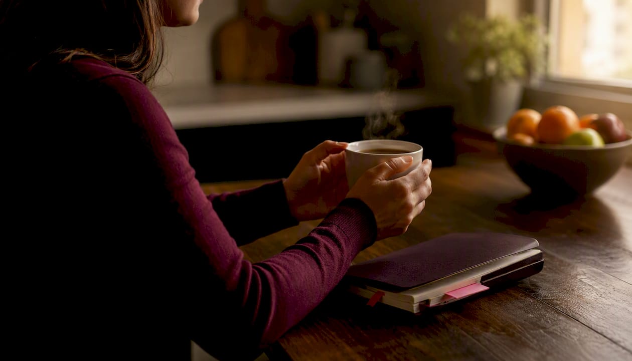 Close-up hands holding coffee cup