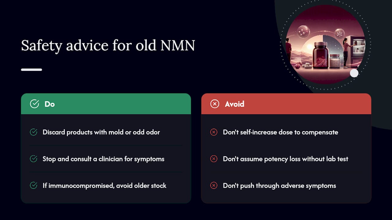 Is It Safe to Use NMN Past Its Prime? — overview diagram