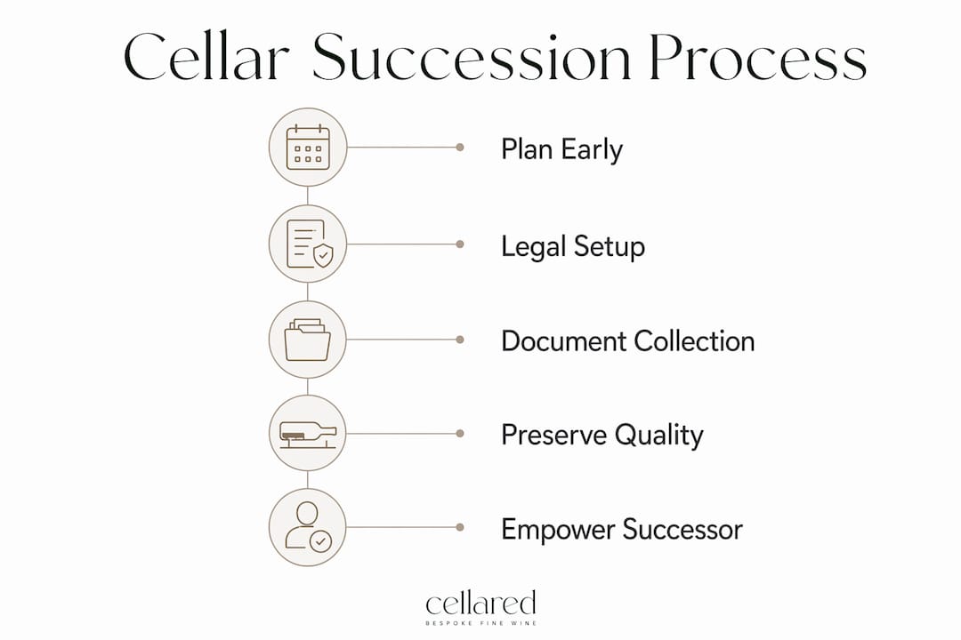 Infographic outlining cellar succession steps