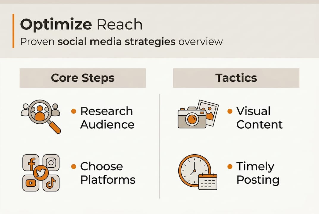 Infographic of social media reach strategies