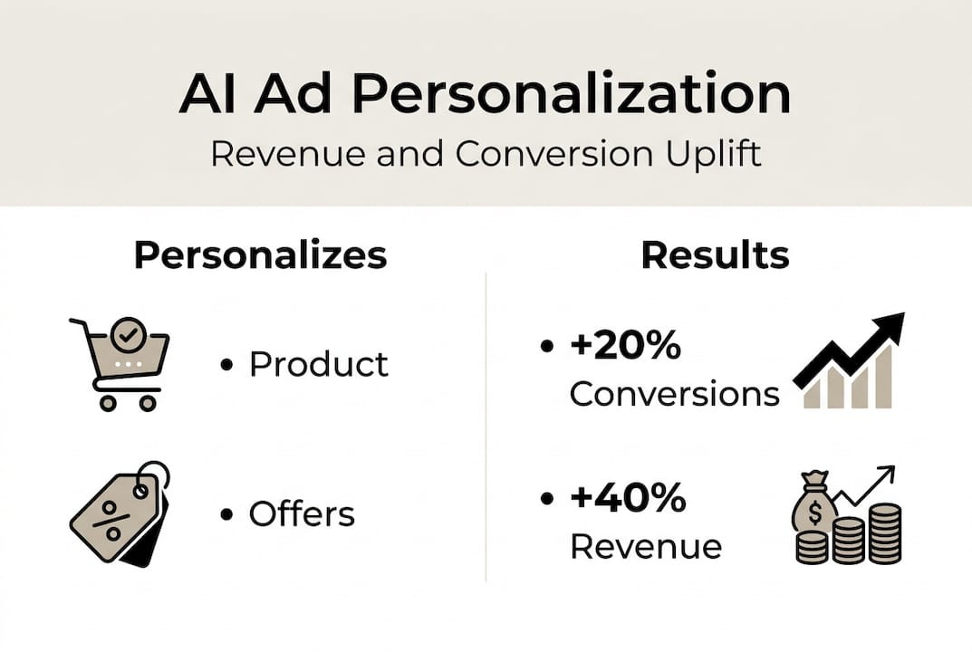 Infographic showing AI ad personalization results