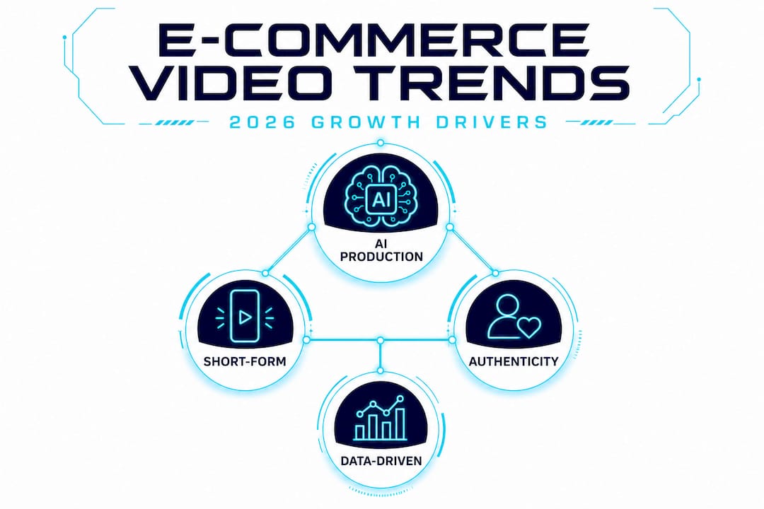 Hierarchy infographic of e-commerce video trends