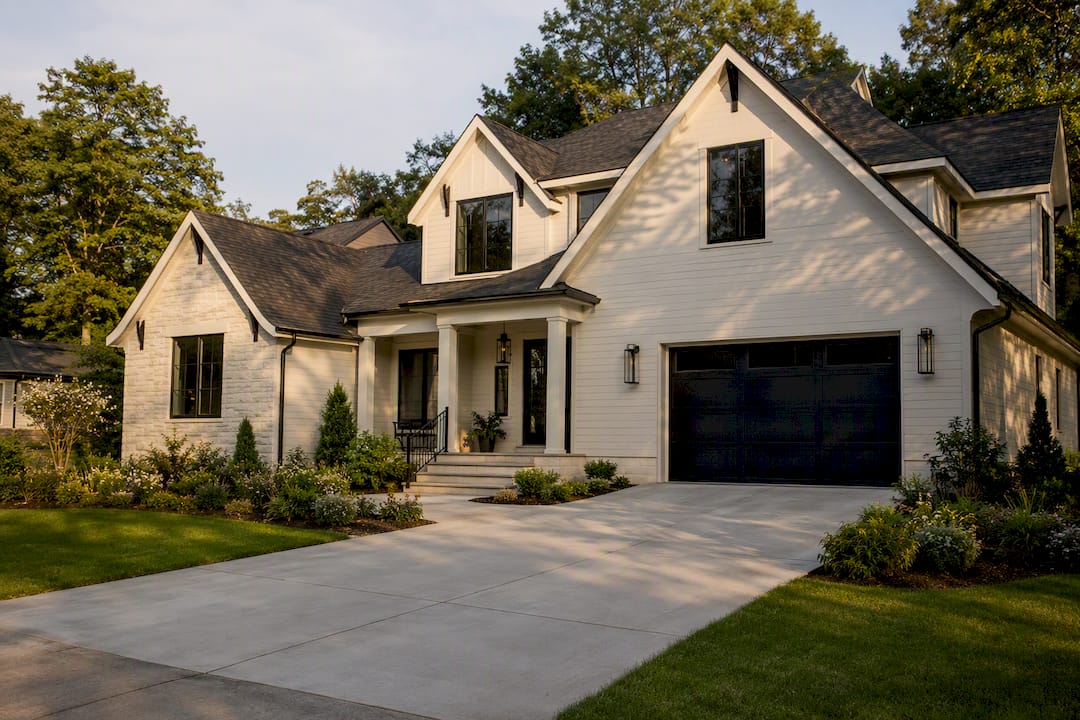 Finished custom home representing a project portfolio