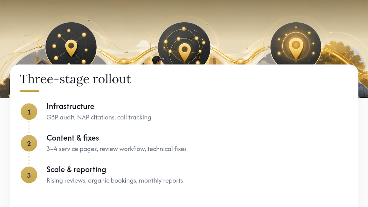 Thirty sixty ninety day plumbing SEO plan