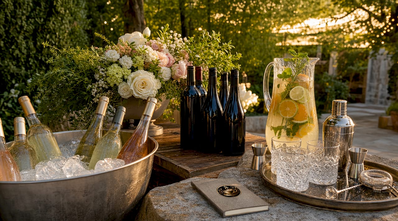 Four distinct zones of upscale drink station