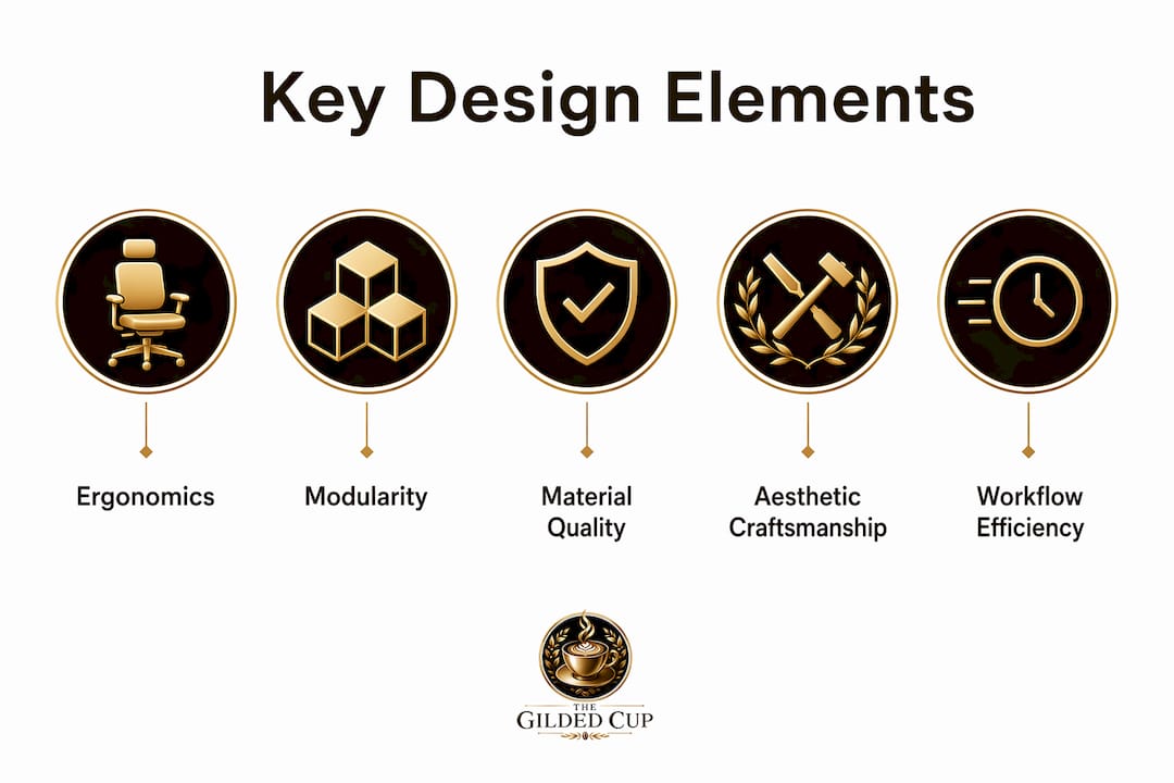 Infographic illustrating key elements of bar accessory design