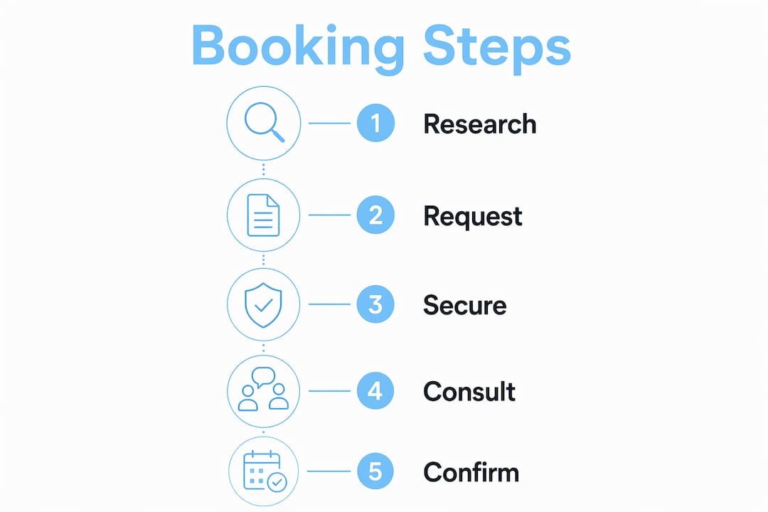 Infographic showing tattoo booking step-by-step process