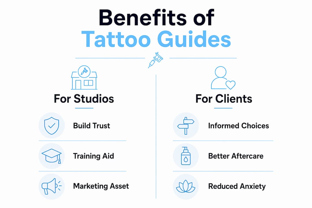 Infographic comparing tattoo guide benefits