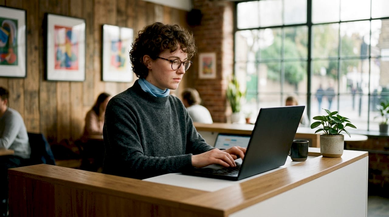 Studio receptionist using booking follow-up tools