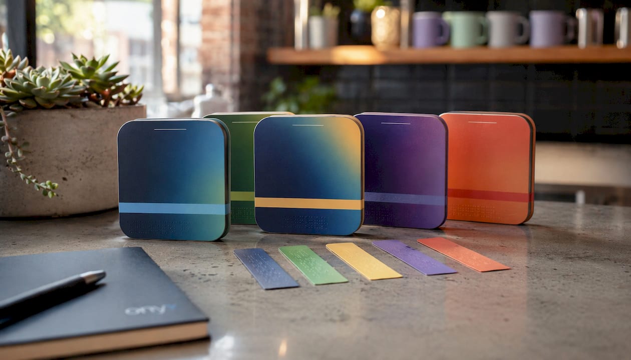 Assorted wellness strips on kitchen counter close-up