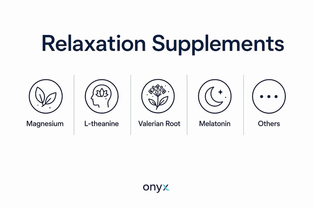 Infographic ranking relaxation supplements by effectiveness