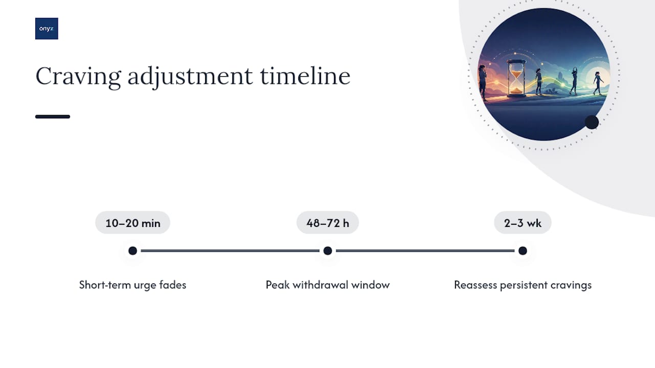 Timeline of sugar craving adjustment stages