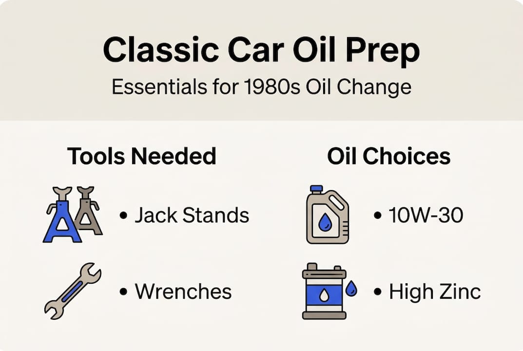 Infographic classic car oil change essentials
