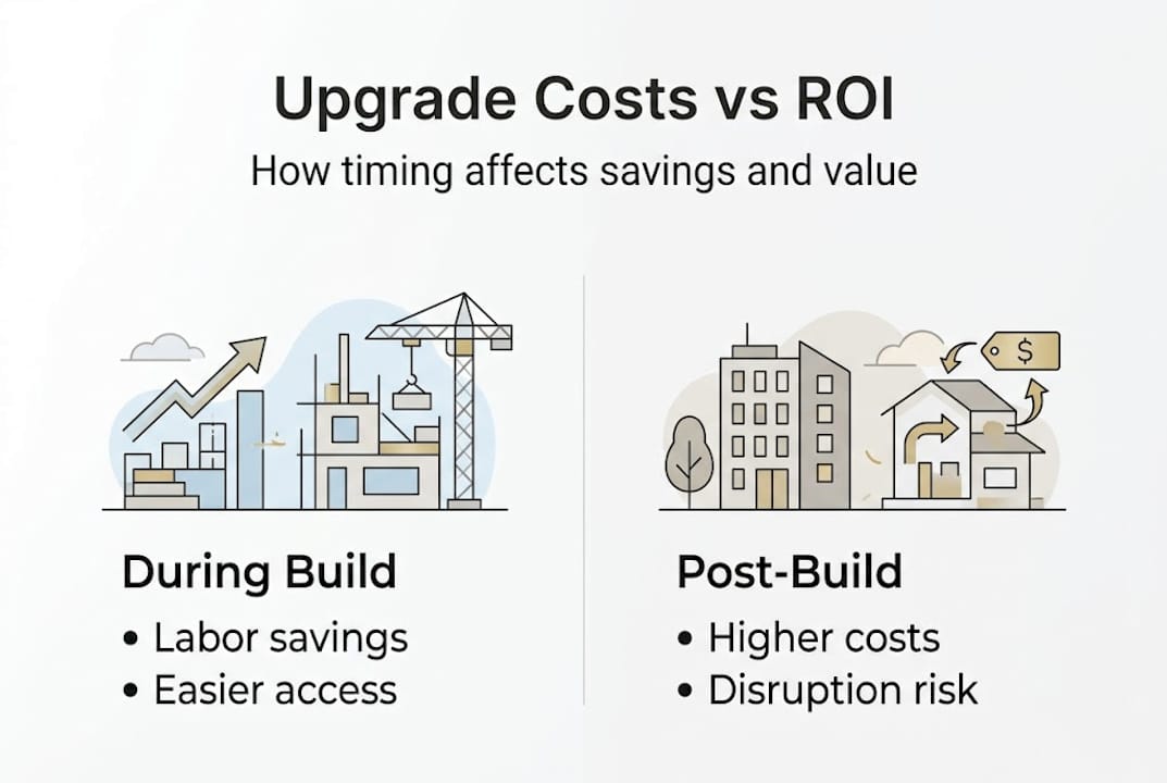 Infographic showing upgrade timing and cost benefits