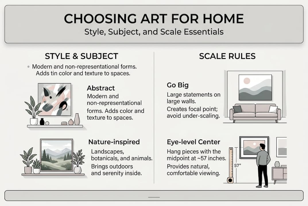 Infographic showing art style and scale guidelines