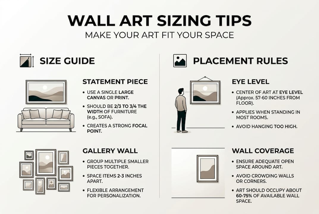 Simple tips for wall art size and placement