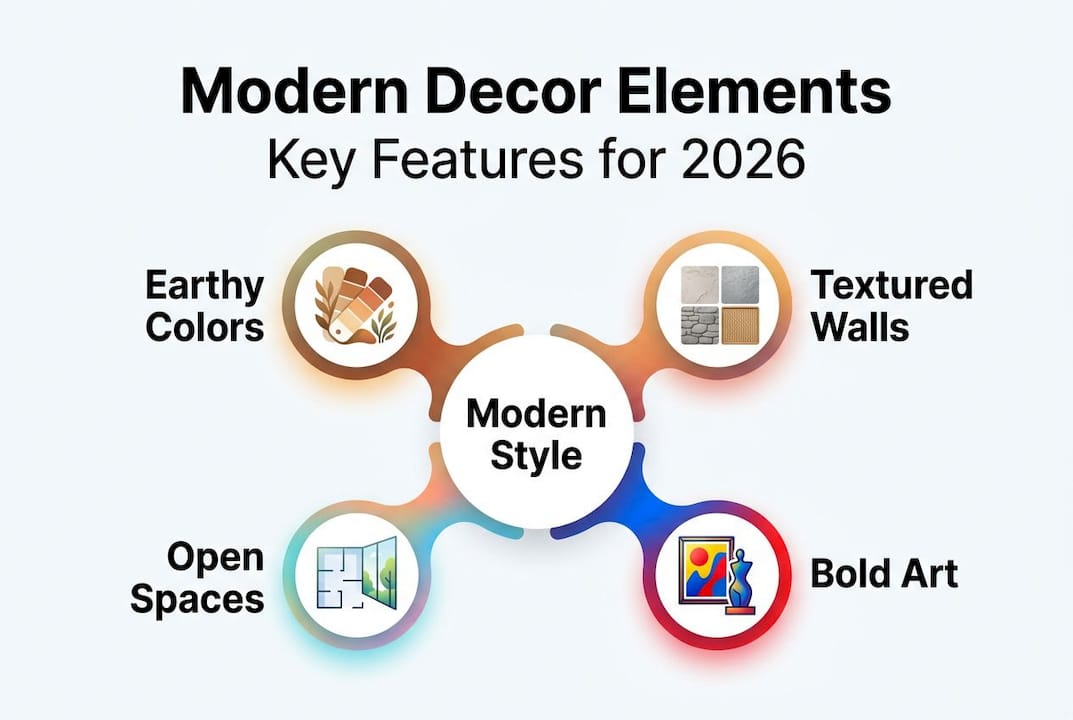 Hierarchy infographic of modern decor essentials