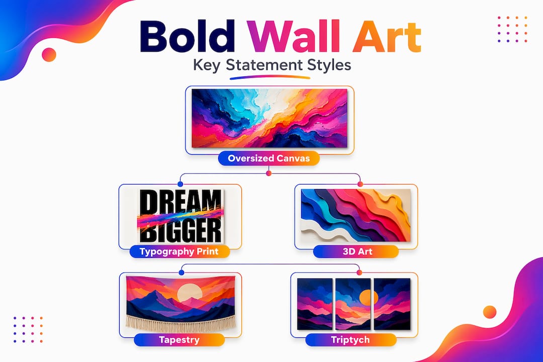Hierarchy of bold wall art style types