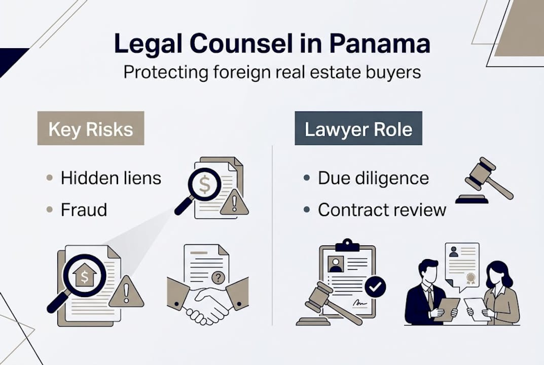 Infographic showing legal risks and lawyer roles