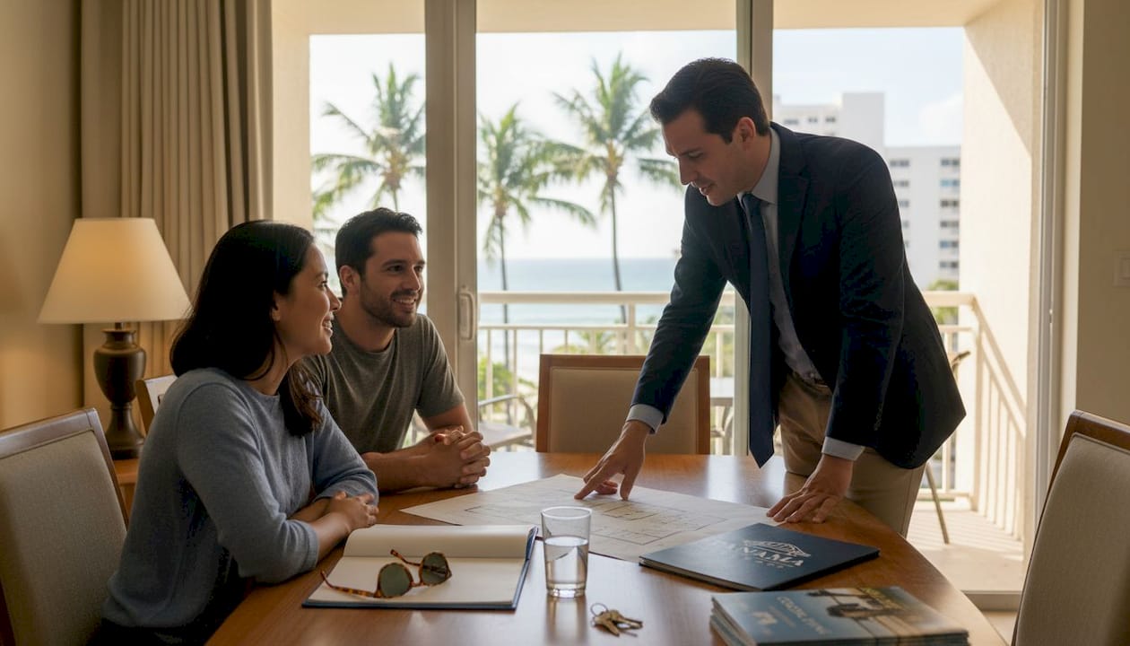 Agent showing Panama vacation home options