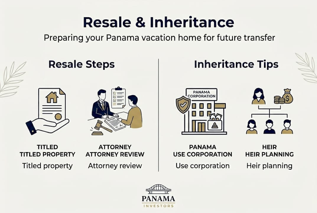 Infographic on resale and inheritance Panama home