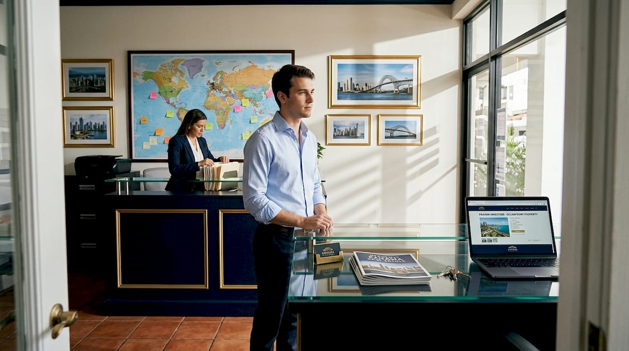 Panama buyer visits boutique real estate agency