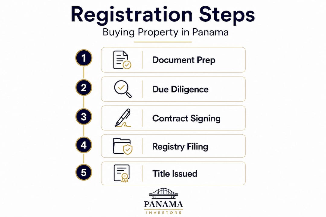 Infographic: Panama property registration step-by-step
