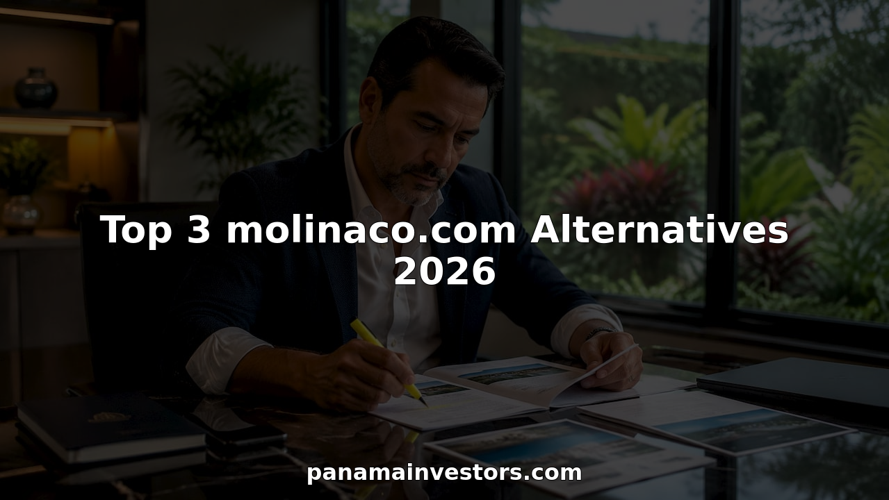 Man reviewing Panama real estate investment documents in office