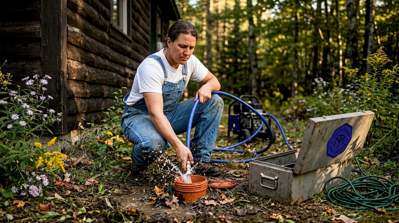 Plumber hydro jetting Maine home drain pipe