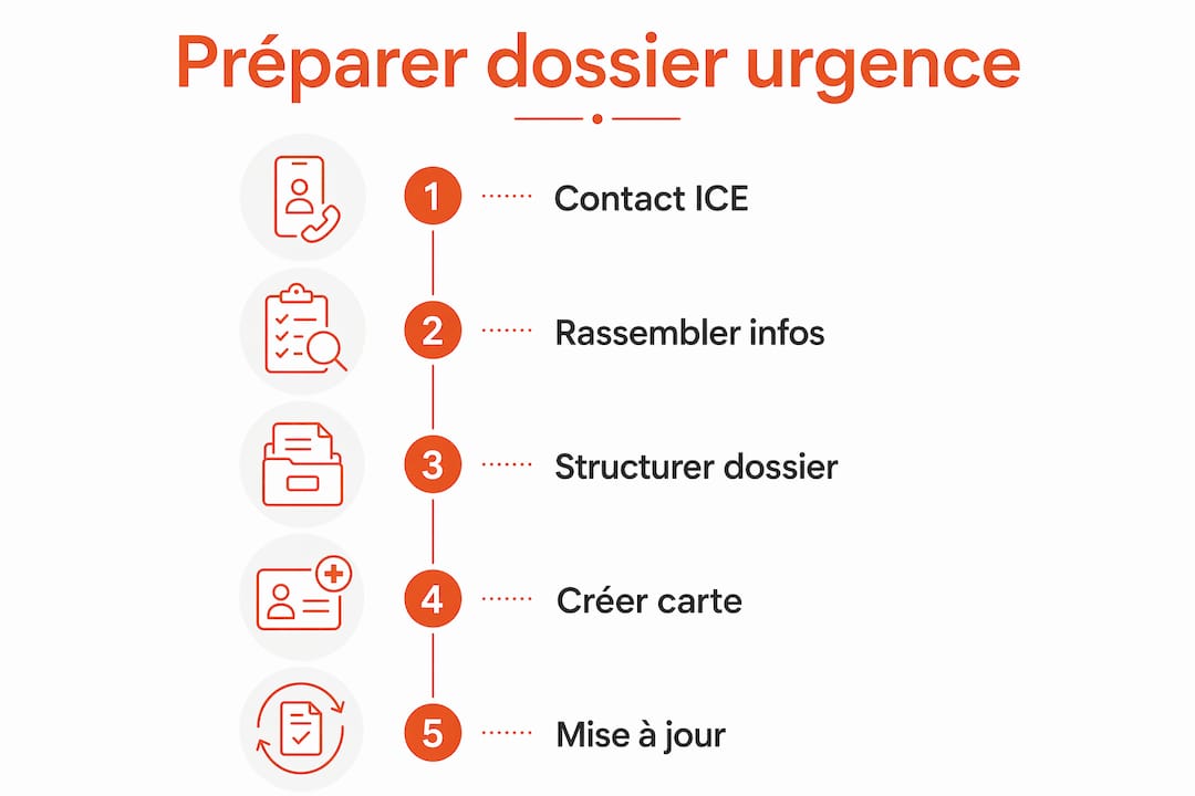 Infographie : les étapes essentielles pour constituer un dossier médical d’urgence