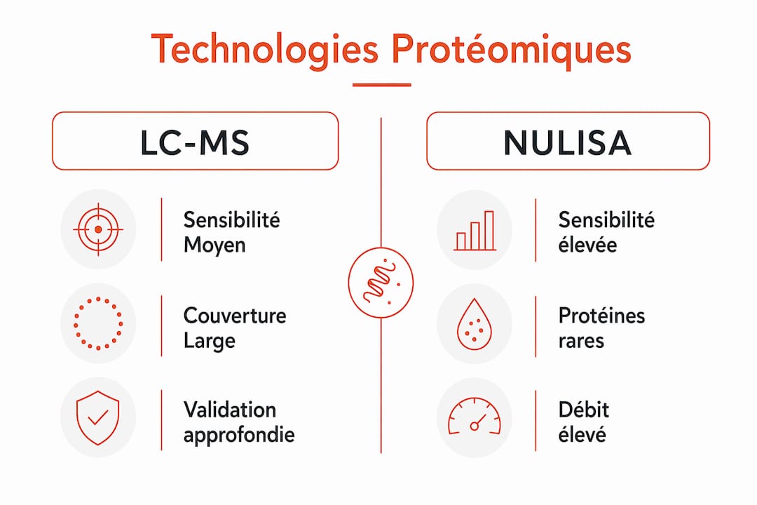 Infographie : LC-MS versus NULISA, quelle technologie choisir ?