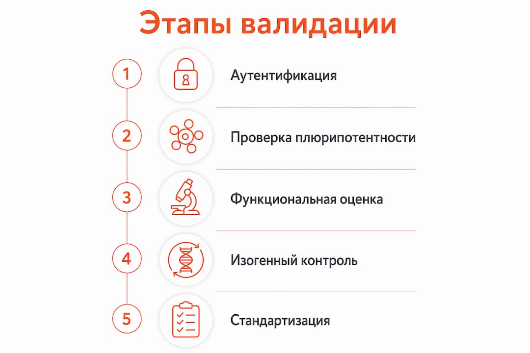 Инфографика, иллюстрирующая ключевые шаги проверки клеточных моделей