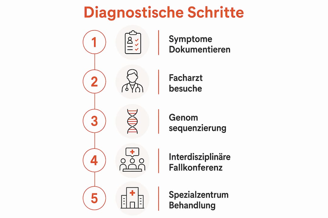Grafische Übersicht: Vorgehen bei unklarer Diagnose – Schritt für Schritt durch die medizinische Abklärung