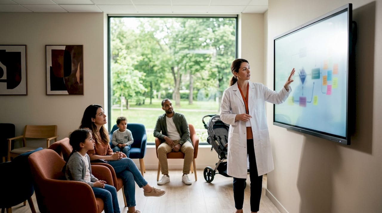 Experte en santé accompagnant et organisant le suivi des familles tout au long de leur parcours de soins.
