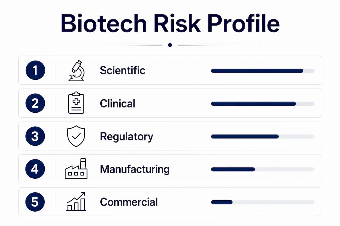 Infographic showing biotech risk profile categories
