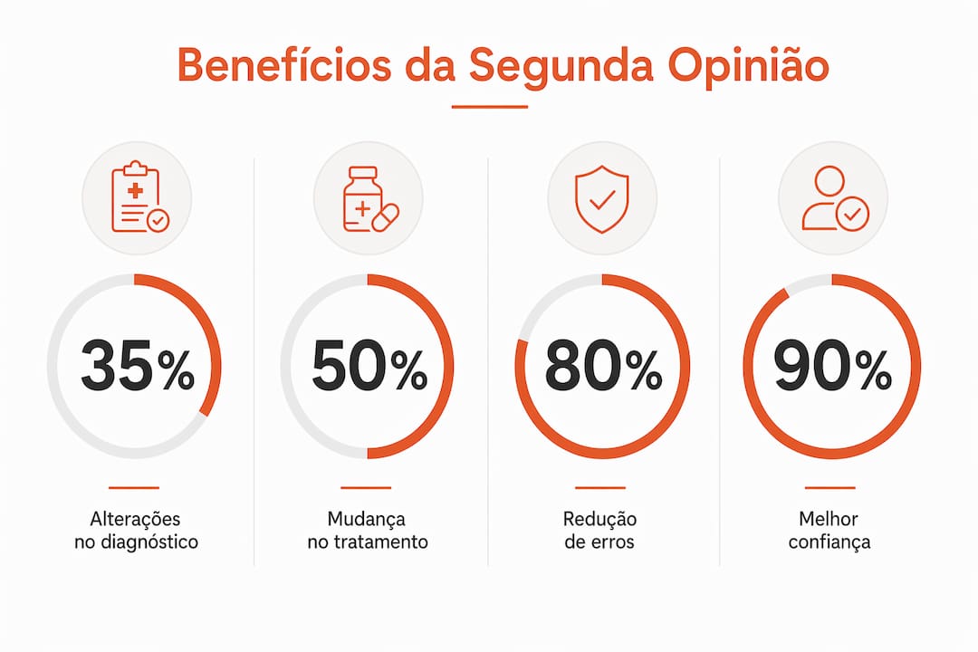 Infográfico destaca as vantagens comprovadas de recorrer a uma segunda opinião médica