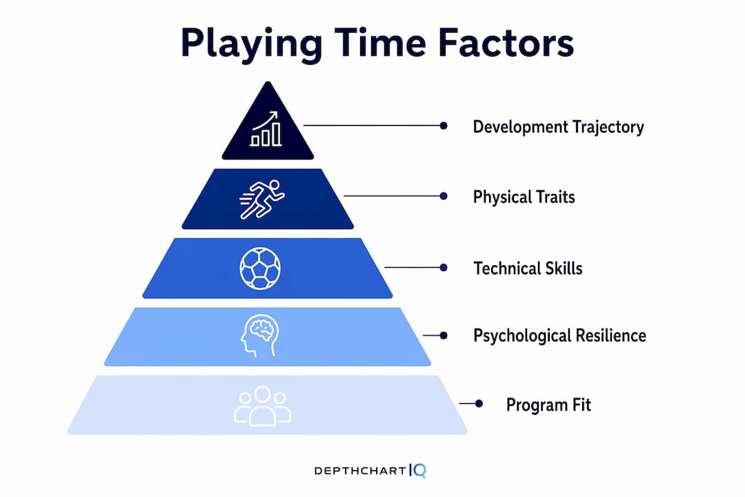 Pyramid infographic of key playing time factors