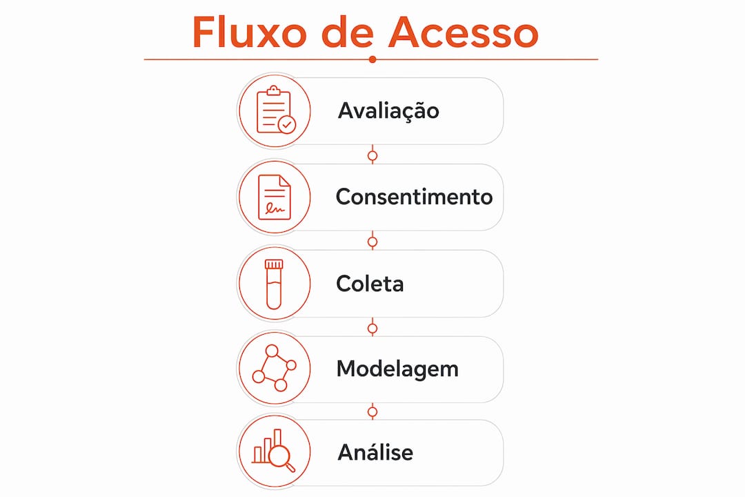 Infográfico detalhando as etapas para acessar a modelagem personalizada