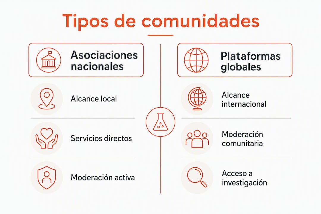 Infografía: diferencias clave entre las distintas comunidades de pacientes