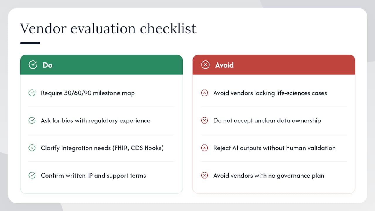 How should biotech leaders evaluate alternatives to Texium Solutions? — overview diagram