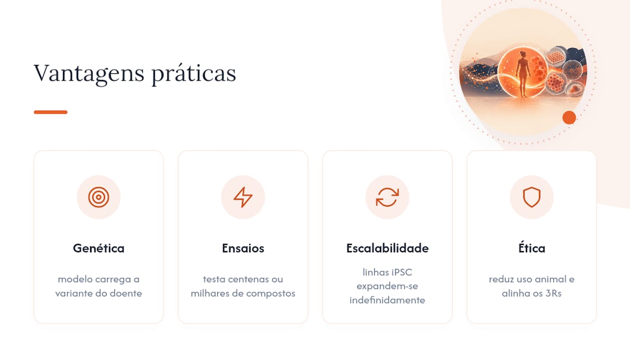 Que vantagens práticas justificam a substituição dos modelos animais? — overview diagram