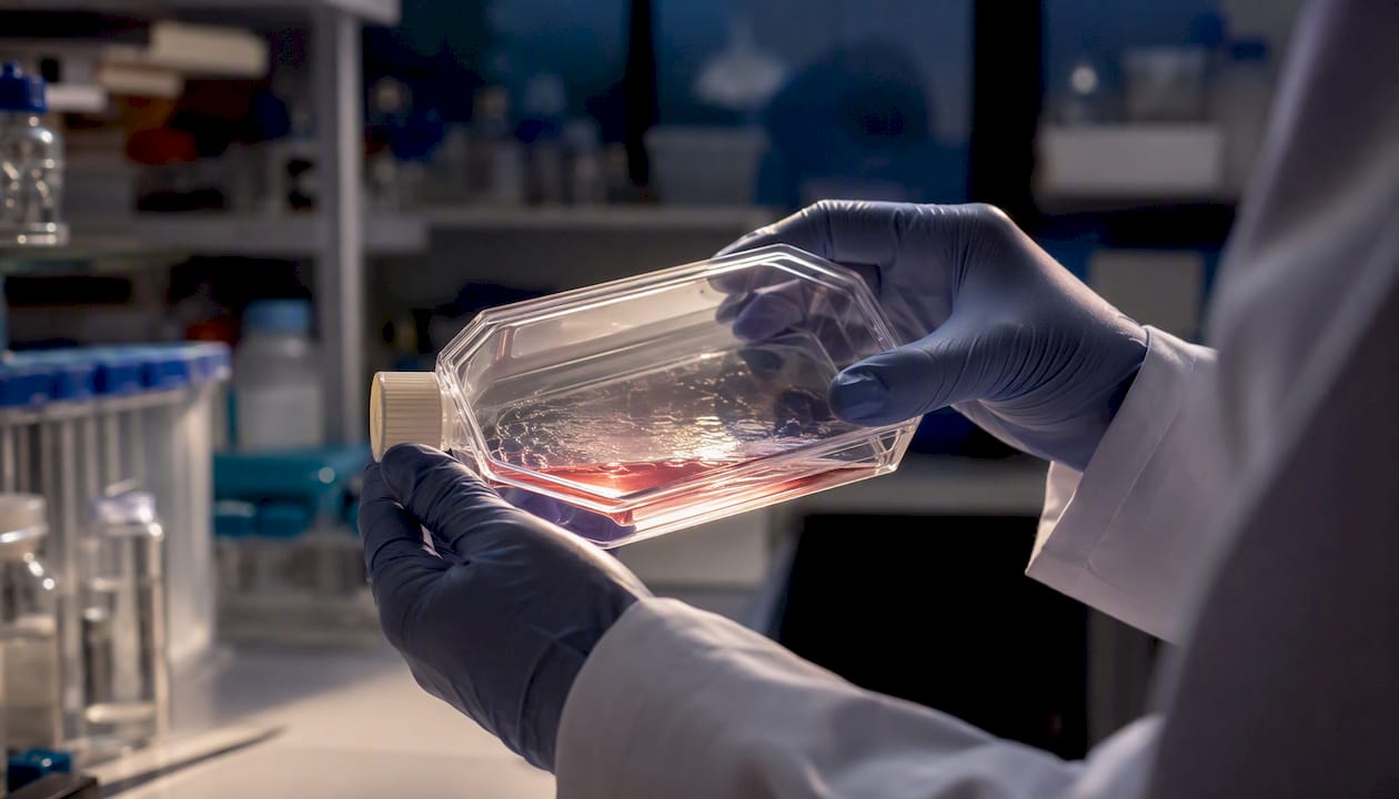 Manipulation de cultures cellulaires infectées par le virus Sendai