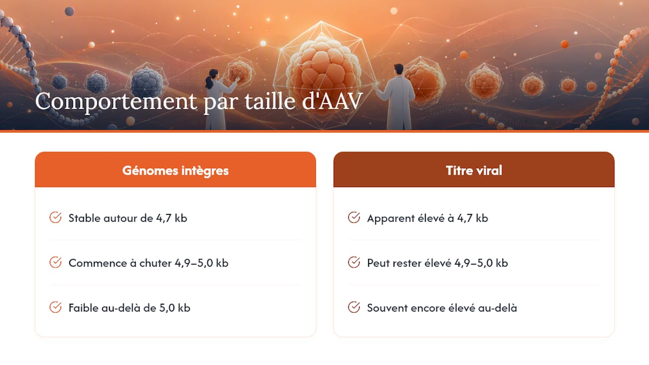 Seuils de taille et d’intégrité des génomes AAV