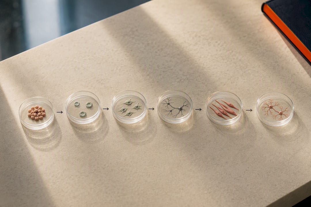 Voies de différenciation cellulaire et calendrier prolongé