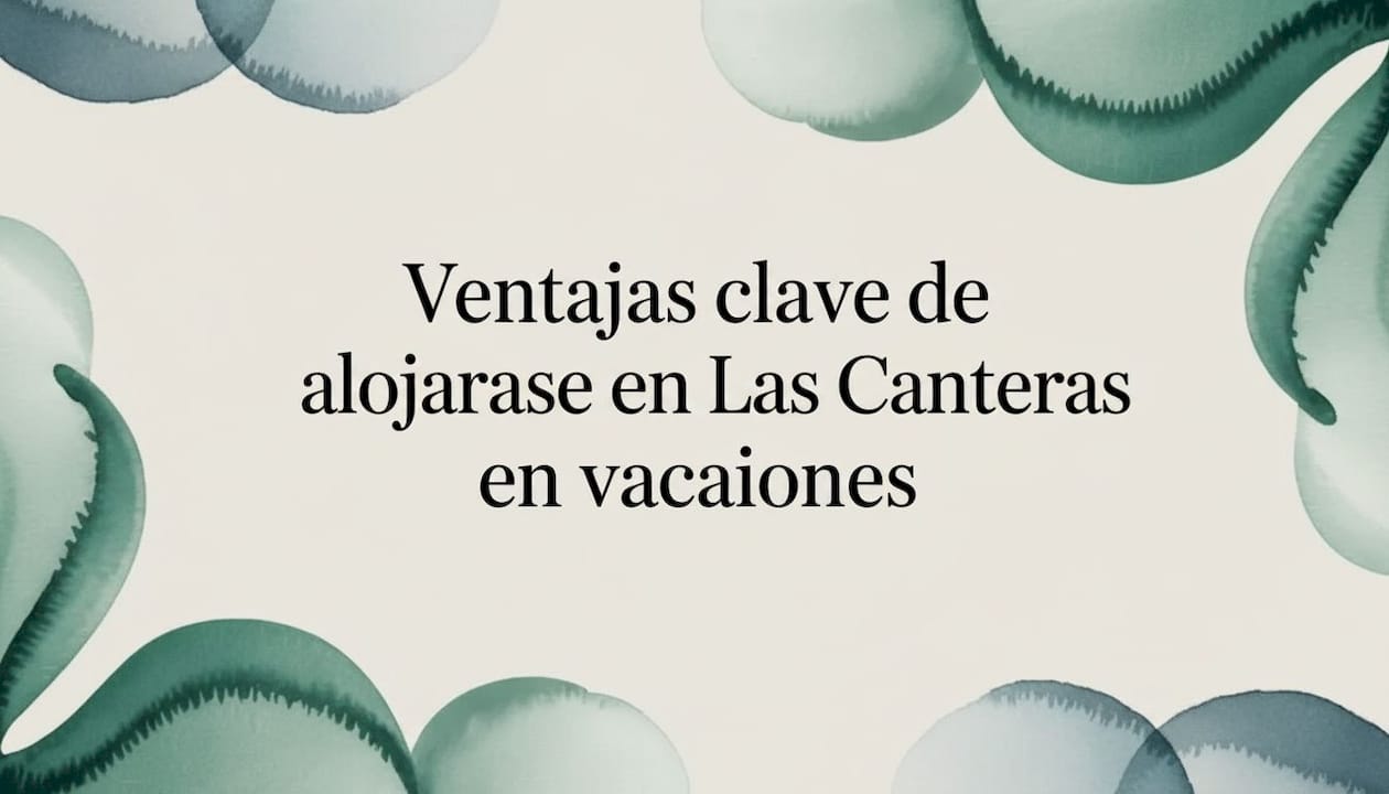 Marco decorativo con cintas en acuarela para la portada de Las Canteras