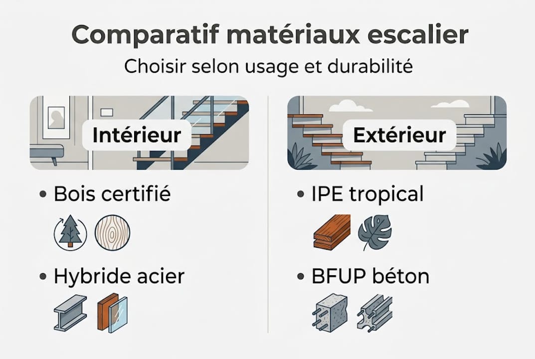 Infographie : quel matériau choisir pour votre escalier ?
